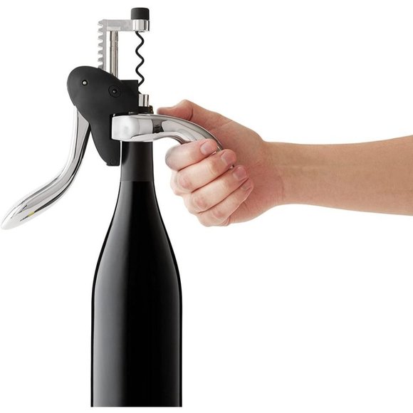 Houdini Deluxe 3 Piece Lever Corkscrew Wine Opener, Includes Foil Cutter and Ext - Picture 3 of 8